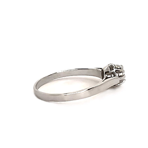 Bague 51 Bague solitaire - Diamant 0,25 ct en or blanc 18 carats et platine 58 Facettes BVP-BAG-0009
