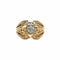 Bague 56 Bague vintage en or jaune 18 carats et platine, diamant 58 Facettes BVP-BAG-0012