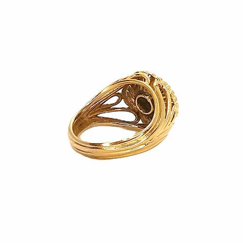 Bague 49 Bague vintage en or jaune 18 carats et platine avec diamant 58 Facettes BVP-BAG-0013