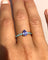 Bague 51 Bague en or blanc 18k, tanzanite et tourmalines Paraíba 58 Facettes Anello 001