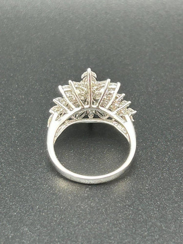 Bague 55 La Regina - Bague en or blanc 18k et 21 diamants naturels 58 Facettes ANELLO FLOWER DIAMOND