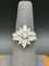 Bague 55 La Regina - Bague en or blanc 18k et 21 diamants naturels 58 Facettes ANELLO FLOWER DIAMOND