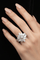Bague 55 La Regina - Bague en or blanc 18k et 21 diamants naturels 58 Facettes ANELLO FLOWER DIAMOND