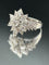 Bague 55 La Regina - Bague en or blanc 18k et 21 diamants naturels 58 Facettes ANELLO FLOWER DIAMOND