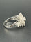 55 La Regina - Bague en or blanc 18k et 21 diamants naturels 58 Facettes ANELLO FLOWER DIAMOND