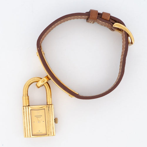 Montre Hermès Kelly - Montre acier plaqué or cadran champagne 58 Facettes 576