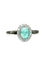 55 Bague en or blanc 18k avec tourmaline Paraíba et diamants 58 Facettes ANELLO PARAIBA OVALE