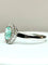 55 Bague en or blanc 18k avec tourmaline Paraíba et diamants 58 Facettes ANELLO PARAIBA OVALE