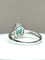 55 Bague en or blanc 18k avec tourmaline Paraíba et diamants 58 Facettes ANELLO PARAIBA OVALE