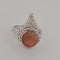 54 Bague en or blanc, pierre de soleil et diamants 58 Facettes 2752701