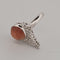 54 Bague en or blanc, pierre de soleil et diamants 58 Facettes 2752701