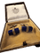 Boutons de manchette en or jaune et lapis-lazuli 58 Facettes GEM458RT