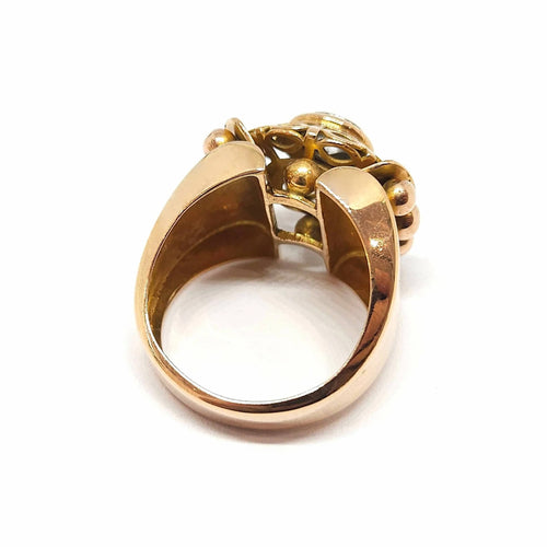 Bague 53 Bague vintage en or jaune 18 carats et diamant 58 Facettes BVP-BAG-0017