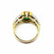 Bague 52 Bague vintage en or jaune et blanc 18 carats, émeraude et diamants 58 Facettes BVP-BAG-0044