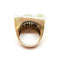 Bague 51 Bague tank en or jaune 18 carats rubis et diamants 58 Facettes BVP-BAG-0046