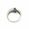 Bague 54 Bague lien en or blanc 18 carats avec saphirs et diamants 58 Facettes BVP-BAG-0047