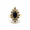 Bague 51 Bague marguerite en or jaune 18 carats au saphir et diamants 58 Facettes BVP-BAG-0048