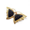 Pendentif Broche pendentif papillon en or jaune 18 carats, rubis, diamants et onyx 58 Facettes BVP-PEN-0050