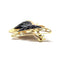 Pendentif Broche pendentif papillon en or jaune 18 carats, rubis, diamants et onyx 58 Facettes BVP-PEN-0050