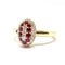 Bague 54 Bague coccinelle en or jaune 18 carats, rubis et diamants 58 Facettes BVP-BAG-0054
