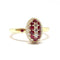 Bague 54 Bague coccinelle en or jaune 18 carats, rubis et diamants 58 Facettes BVP-BAG-0054