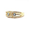 Bague 54 Bague lien aigue-marine et diamants en or jaune 18 carats 58 Facettes BVP-BAG-0055