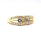 Bague 54 Bague lien aigue-marine et diamants en or jaune 18 carats 58 Facettes BVP-BAG-0055
