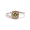 Bague 53 Bague saphir jaune et diamants en or blanc 18 carats 58 Facettes BVP-BAG-0064