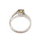 Bague 53 Bague saphir jaune et diamants en or blanc 18 carats 58 Facettes BVP-BAG-0064