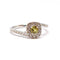 Bague 53 Bague saphir jaune et diamants en or blanc 18 carats 58 Facettes BVP-BAG-0064