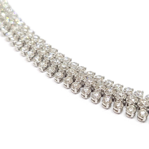 Collier Collier rivière de diamants en or blanc 18 carats 58 Facettes BVP-COL-0065