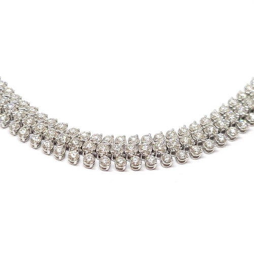 Collier Collier rivière de diamants en or blanc 18 carats 58 Facettes BVP-COL-0065