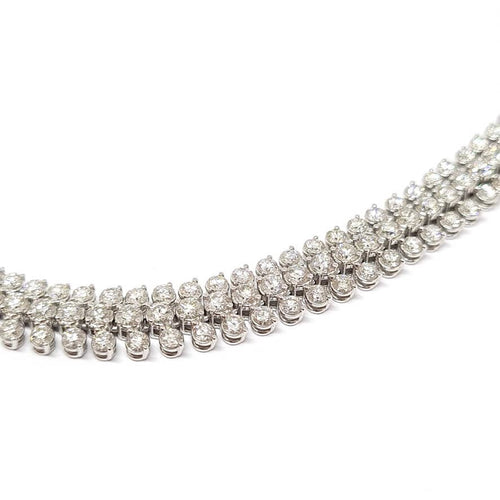 Collier Collier rivière de diamants en or blanc 18 carats 58 Facettes BVP-COL-0065