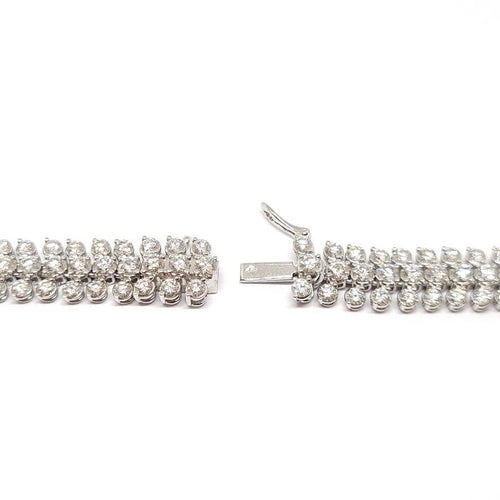 Collier Collier rivière de diamants en or blanc 18 carats 58 Facettes BVP-COL-0065