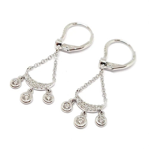 Boucles d'oreilles Boucles d'oreilles attrape-rêves en or blanc 18 carats et diamants 58 Facettes BVP-BDO-0067