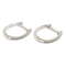 Boucles d'oreilles Boucles d'oreilles créoles rondes en or blanc 18 carats et diamants 58 Facettes BVP-BDO-0068