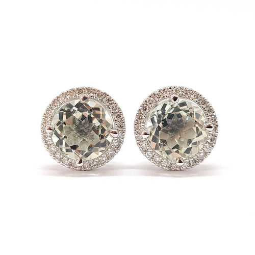 Boucles d'oreilles Boucles d'oreilles en or blanc 18 carats, aigues-marines et diamants 58 Facettes BVP-BDO-0072