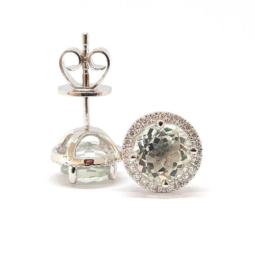 Boucles d'oreilles Boucles d'oreilles en or blanc 18 carats, aigues-marines et diamants 58 Facettes BVP-BDO-0072