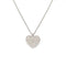 Collier Collier cœur pavé de diamants en or blanc 18 carats 58 Facettes BVP-COL-0073