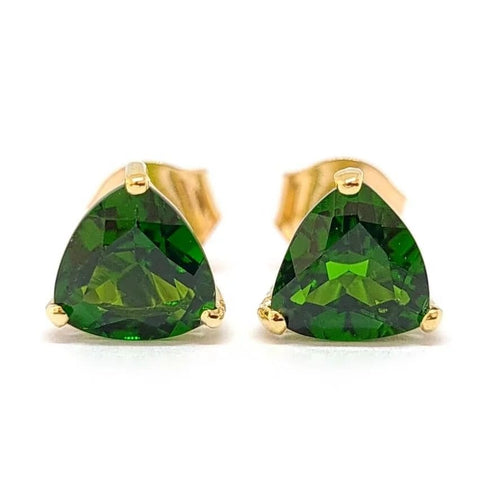 Boucles d'oreilles Boucles d’oreilles en or jaune 18 carats serties de diopsides 58 Facettes BVP-BDO-0080