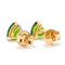 Boucles d'oreilles Boucles d’oreilles en or jaune 18 carats serties de diopsides 58 Facettes BVP-BDO-0080