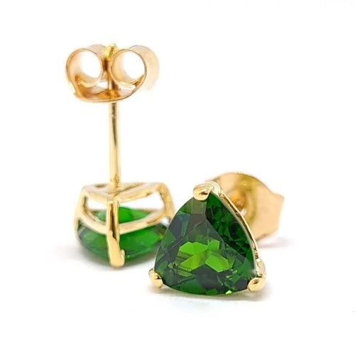 Boucles d'oreilles Boucles d’oreilles en or jaune 18 carats serties de diopsides 58 Facettes BVP-BDO-0080