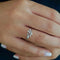 Bague 54 Bague grappe en or blanc 18 carats et diamants 58 Facettes BVP-BAG-0082