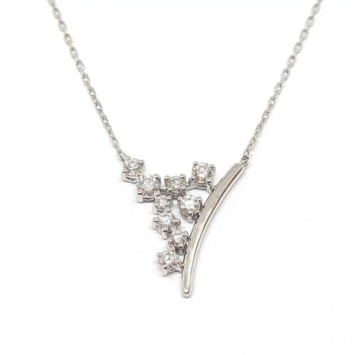 Collier Collier grappe en or blanc 18 carats et diamants 58 Facettes BVP-COL-0083