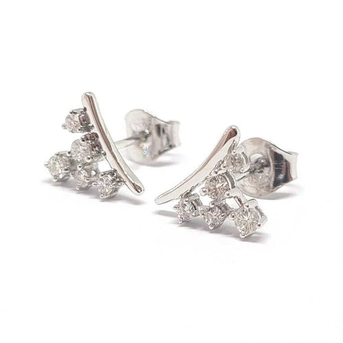 Boucles d'oreilles Boucles d'oreilles grappe en or blanc 18 carats et diamants 58 Facettes BVP-BDO-0084