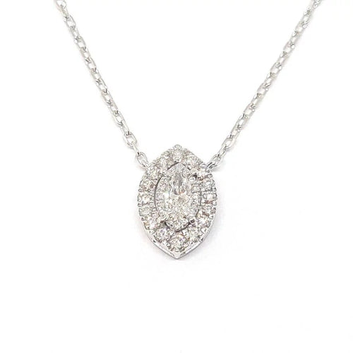 Collier Collier marquise en or blanc 18 carats et diamants 58 Facettes BVP-COL-0086
