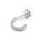 Boucles d'oreilles Créole - Boucle d’oreille en or blanc 18 carats et diamants 58 Facettes BVP-BDO-0087