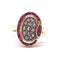 Bague 55 Bague rubis et diamants en or rose 14 carats 58 Facettes BVP-BAG-0090