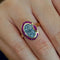 Bague 55 Bague rubis et diamants en or rose 14 carats 58 Facettes BVP-BAG-0090
