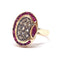 Bague 55 Bague rubis et diamants en or rose 14 carats 58 Facettes BVP-BAG-0090